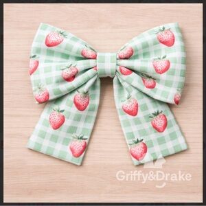 🐾 Strawberry Dog Bow 🐾
